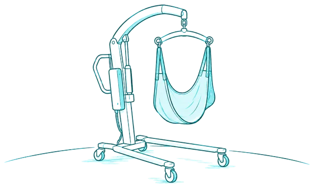 Patient hoist with sling